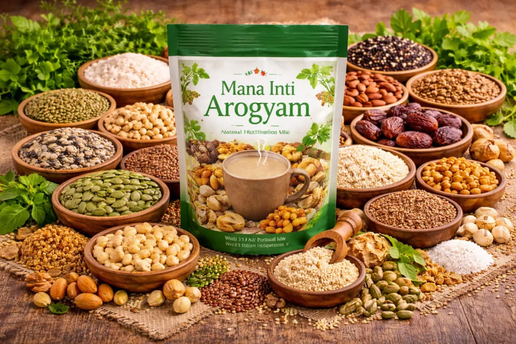 Daily nutrition healthy breakfast drink mix made from natural ingredients