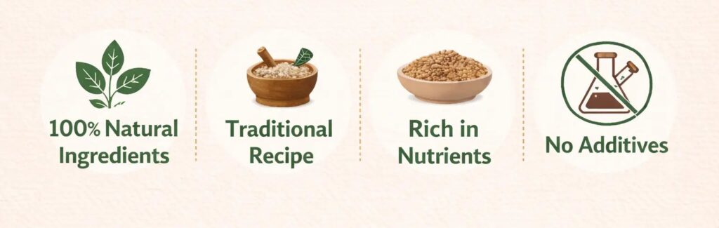 traditional healthy breakfast mix prepared using ancient food wisdom