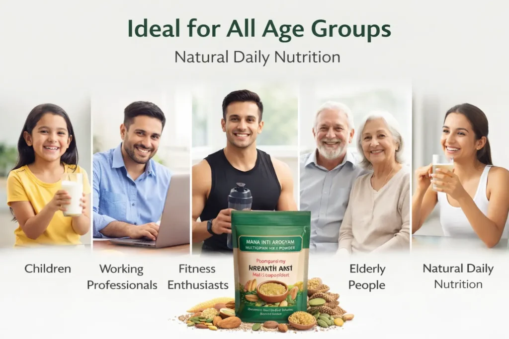 Mana Inti Arogyam health mix powder for all age groups.
