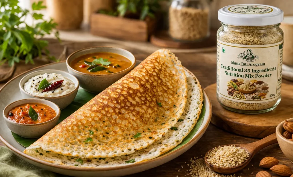 Millet Mix Dosa Recipe – Crispy and Healthy Breakfast Idea