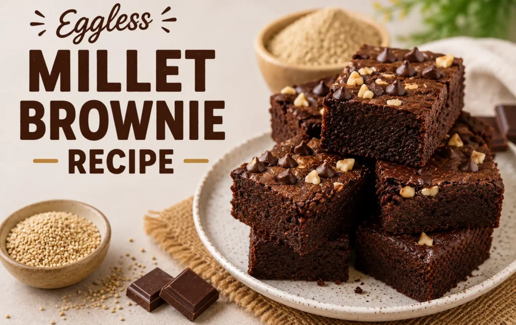 Eggless Millet Brownie Recipe