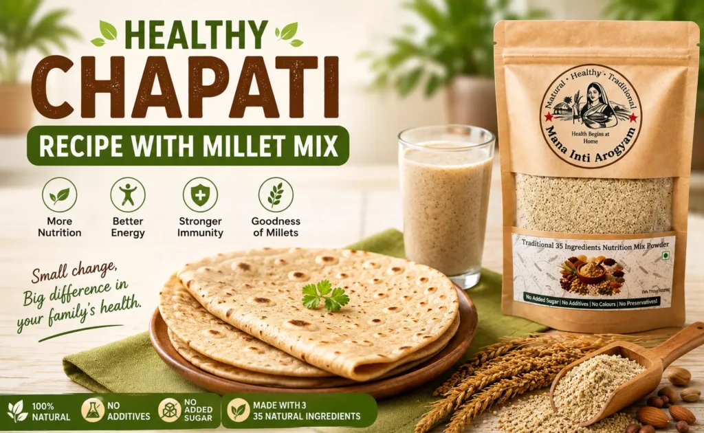 Healthy Chapati Recipe with Millet Mix